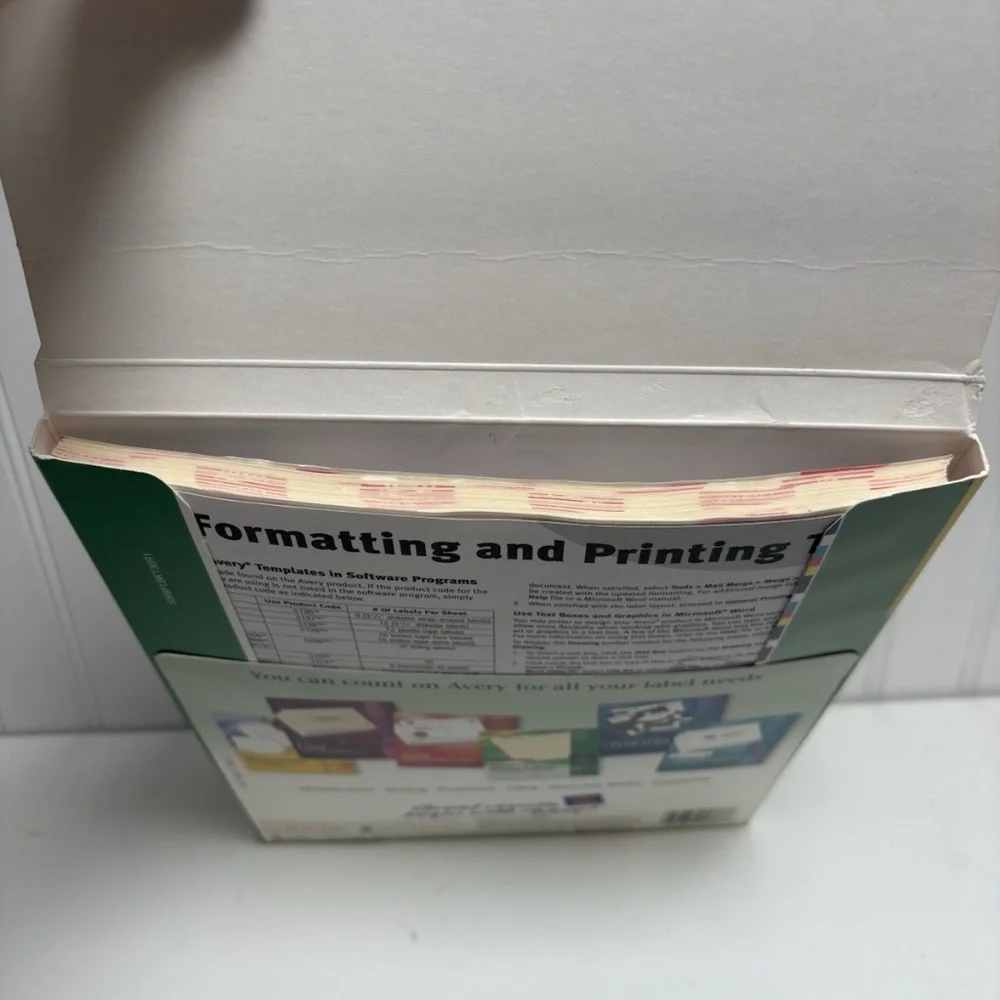 Avery 5366 White File Folder Labels 1/3 Cut TrueBlock Laser Ink Jet 1440 Labels